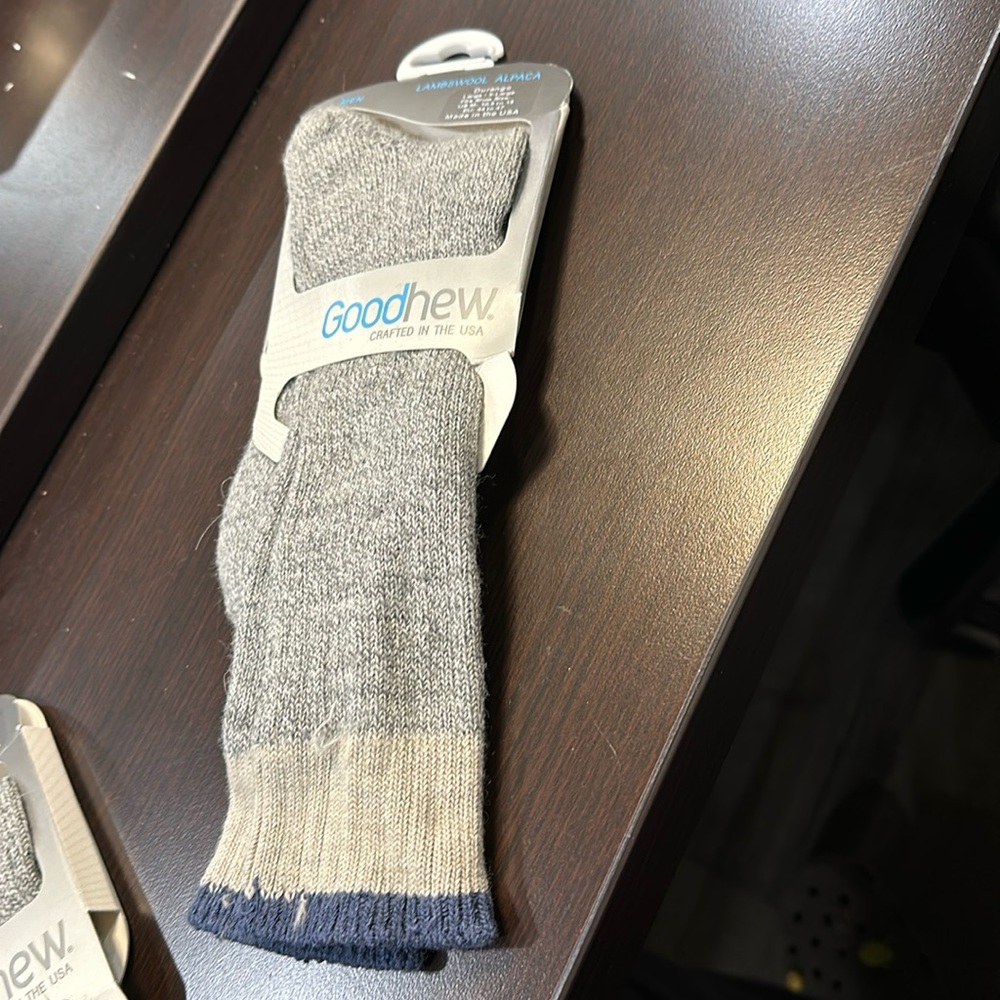 Goodhew men’s Durango lambswool alpaca wool socks in 
Grey